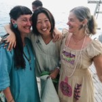 arcencielyoga-stage de yoga diamant et d'apnée avec les dauphins à Sataya - les 3 organisatrices Marie-Hélène, Lena et Anne